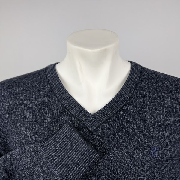 V-Neck Sweater Blue Wool Cashmere