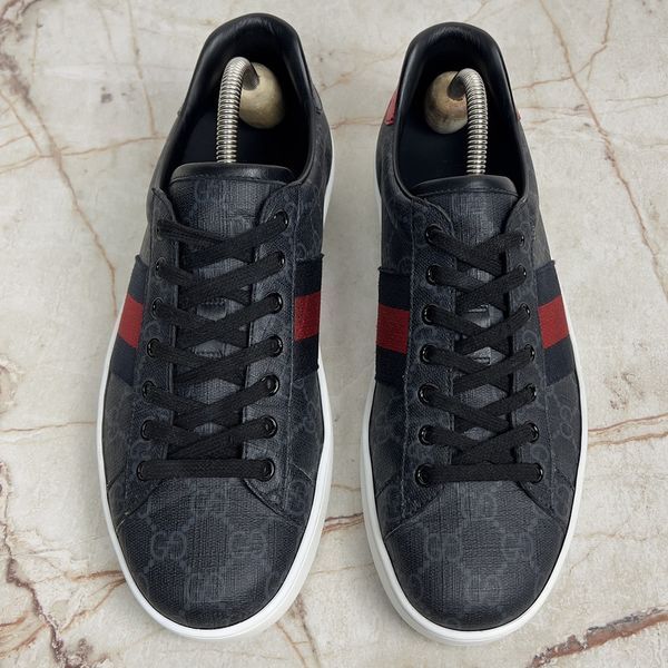Ace Web Supreme Sneakers Gray Leather
