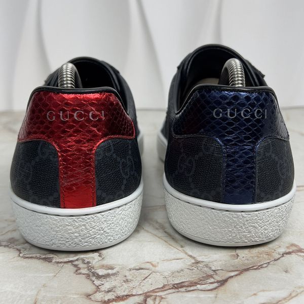 Ace Web Supreme Sneakers Gray Leather