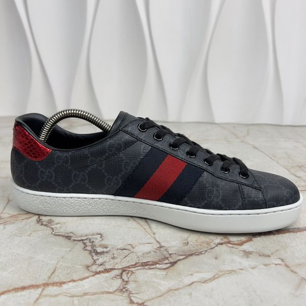 Ace Web Supreme Sneakers Gray Leather