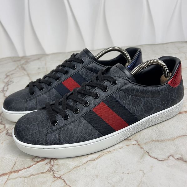 Ace Web Supreme Sneakers Gray Leather
