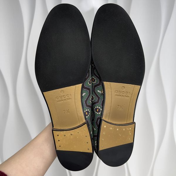 Brixton Horsebit Loafers Bee Print Black Green Fabric
