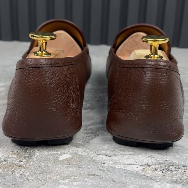 Hebron Horsebit Driving Moccasin Brown Grain Leather