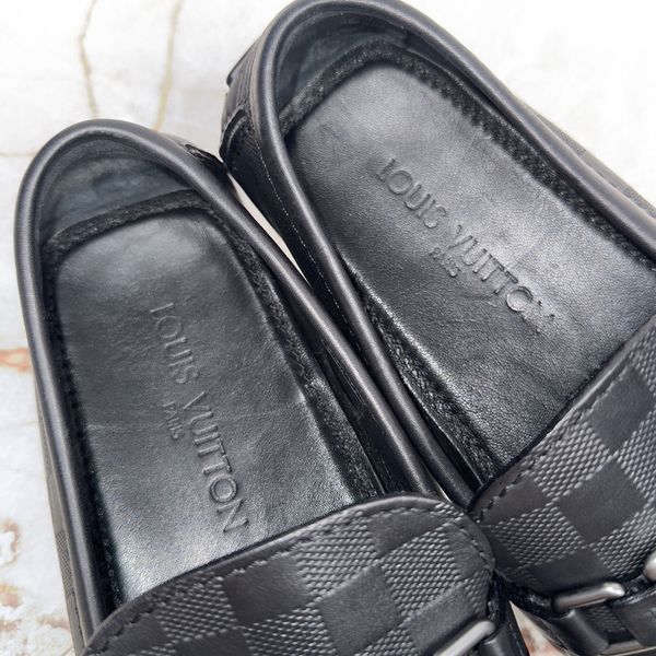 Hockenheim Damier Infini Moccasin Black Leather