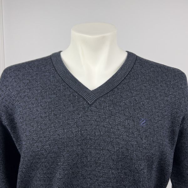 V-Neck Sweater Blue Wool Cashmere