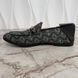 Brixton Horsebit Loafers Bee Print Black Green Fabric