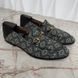 Brixton Horsebit Loafers Bee Print Black Green Fabric