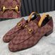 Collapsible Horsebit GG Monogram Loafers Red Canvas