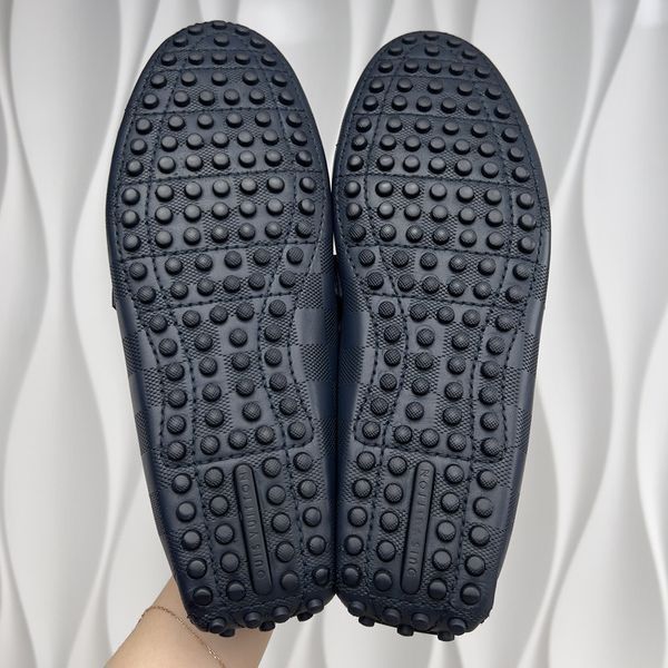 Hockenheim moccasins blue damier leather