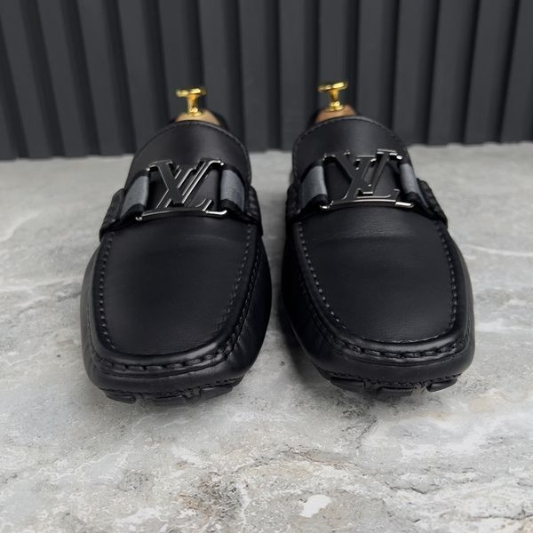 Monte Carlo Moccasins Black Leather