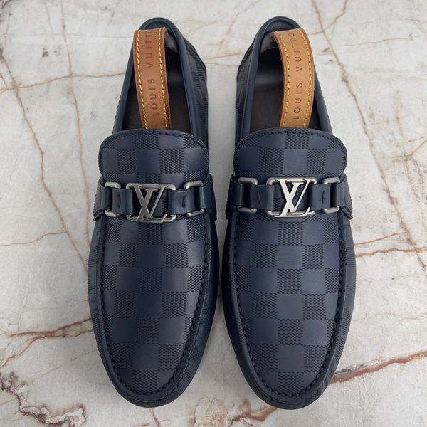 Hockenheim moccasins blue damier leather
