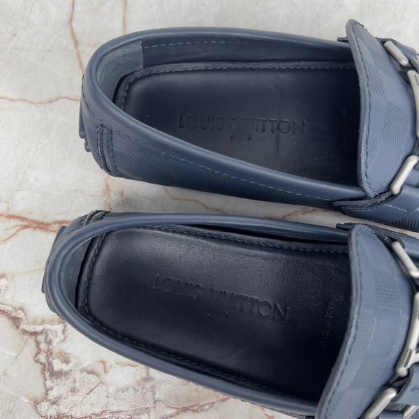 Hockenheim moccasins blue damier leather