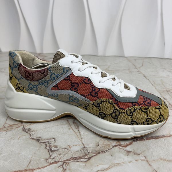 Rhyton Sneaker Multicolor Canvas Fabric Leather