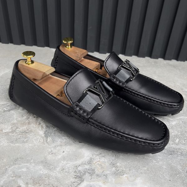 Monte Carlo Moccasins Black Leather