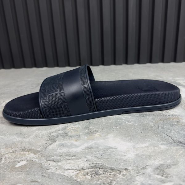Rare Waterfront Sandals Damier Blue Rubber