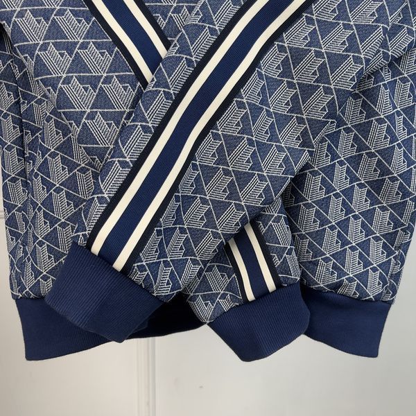 Lacoste Paris Regular Fit Monogram Zip-Up Navy Blue Trackuit