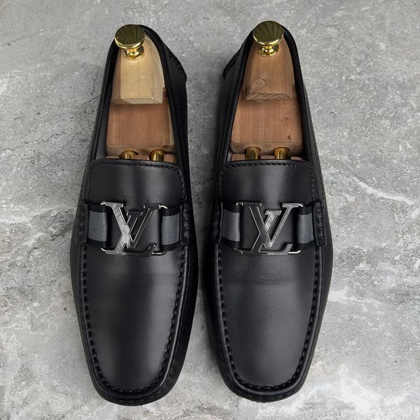 Monte Carlo Moccasins Black Leather