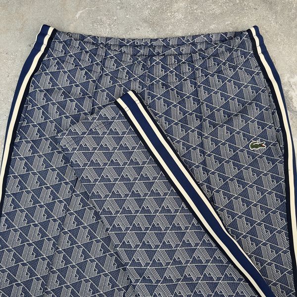 Lacoste Paris Regular Fit Monogram Zip-Up Navy Blue Trackuit
