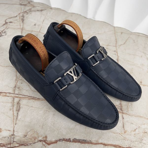 Hockenheim moccasins blue damier leather