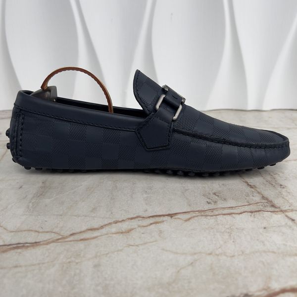 Hockenheim moccasins blue damier leather