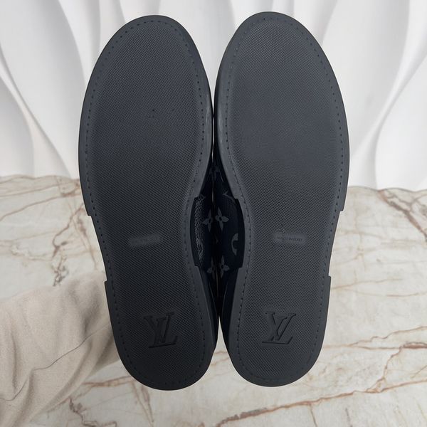 Match Up Monogram Eclipse кросівки чорні шкіряні 3505 фото