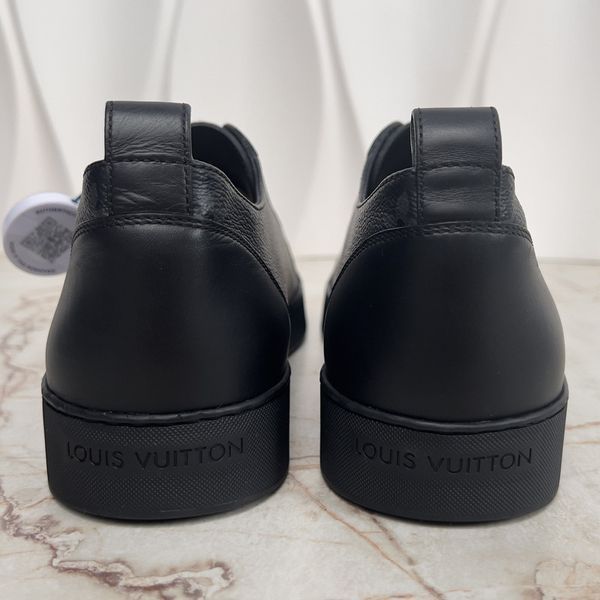 Match Up Monogram Eclipse кросівки чорні шкіряні 3505 фото
