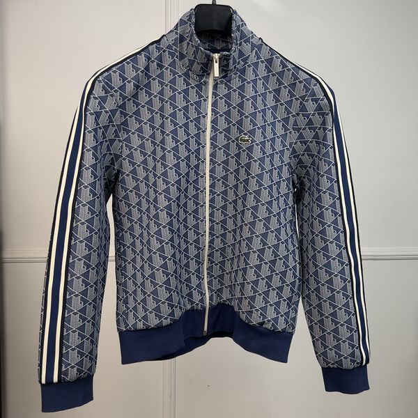 Lacoste Paris Regular Fit Monogram Zip-Up Navy Blue Trackuit