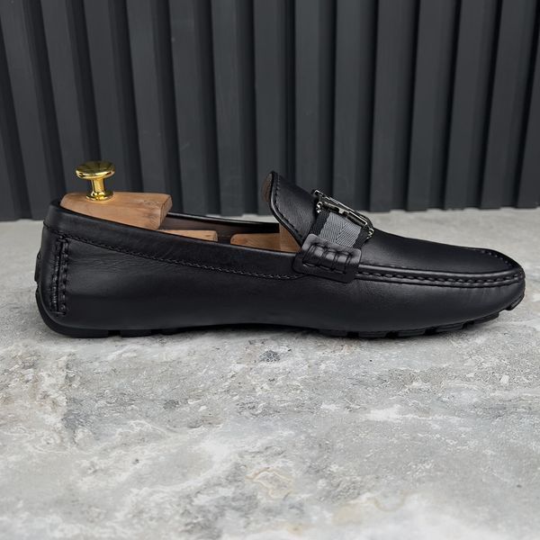 Monte Carlo Moccasins Black Leather