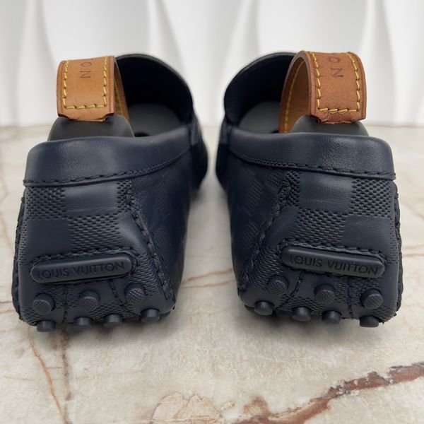 Hockenheim moccasins blue damier leather