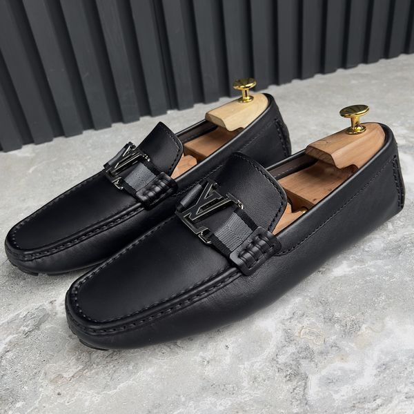 Monte Carlo Moccasins Black Leather