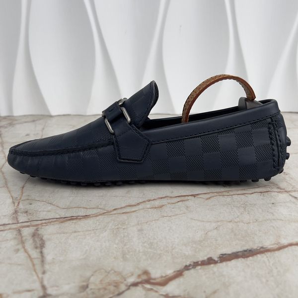Hockenheim moccasins blue damier leather