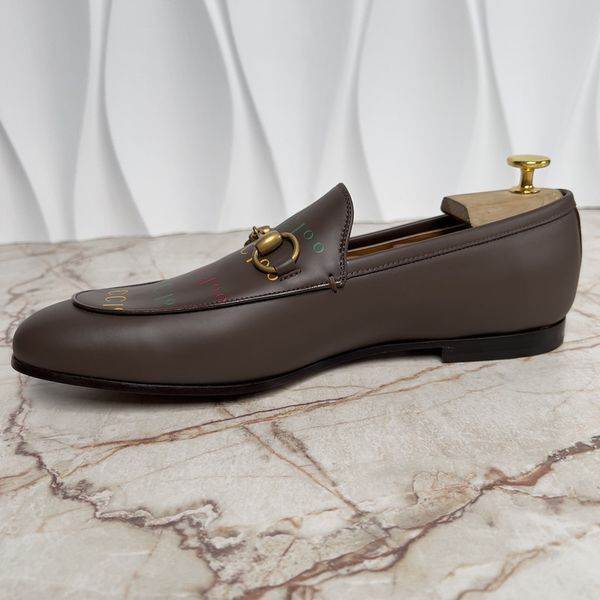 Jordaan Horsebit Print 100th Anniversary Loafers Brown Leather
