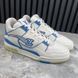 LV Trainer Azur кросівки білі з блакитним шкіряні