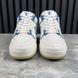 LV Trainer Azur кросівки білі з блакитним шкіряні