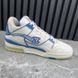 LV Trainer Azur кросівки білі з блакитним шкіряні
