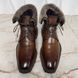 Goodyear Fur Boots Shoes Brown Patina Leather