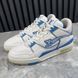 LV Trainer Azur кросівки білі з блакитним шкіряні