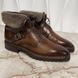 Goodyear Fur Boots Shoes Brown Patina Leather