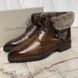 Goodyear Fur Boots Shoes Brown Patina Leather