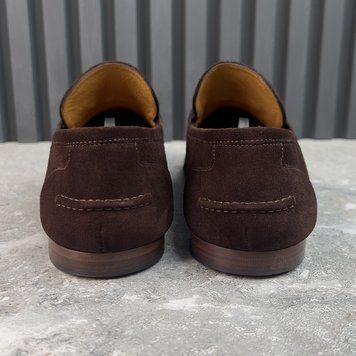 Jordaan Horsebit Loafers Brown Suede
