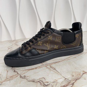 Slalom Monogram Canvas Sneakers Leather
