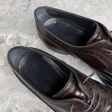 Derby Brogue Perforated Brown Leather