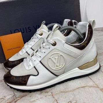 Run Away Sneakers White Mesh Monogram Leather