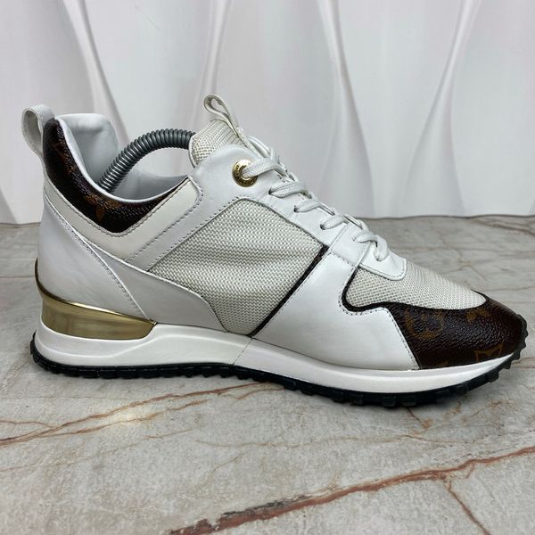Run Away Sneakers White Mesh Monogram Leather
