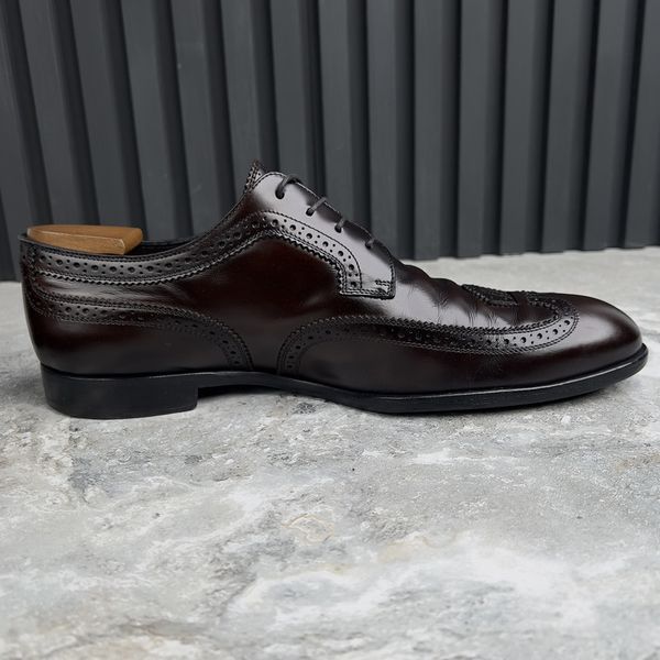Derby Brogue Perforated Brown Leather