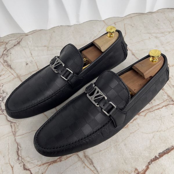 Hockenheim moccasins black damier leather