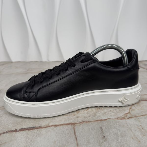 Louis Vuitton Time Out Sneakers Black Leather 3662 фото