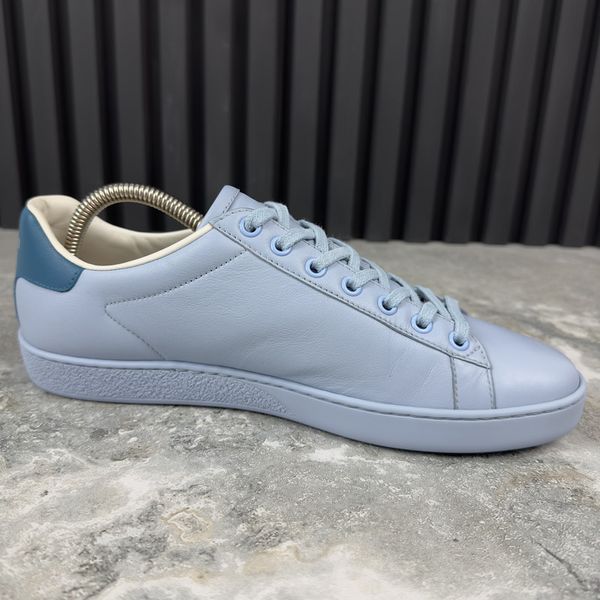 Ace Interlocking GG Sneakers Blue Leather