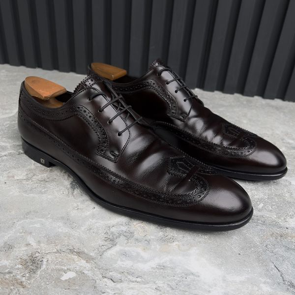 Derby Brogue Perforated Brown Leather