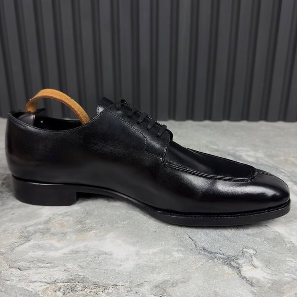 Derby Classic Shoes Black Leather